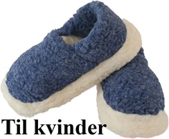 Blå/hvide hjemmesko mænd detalje